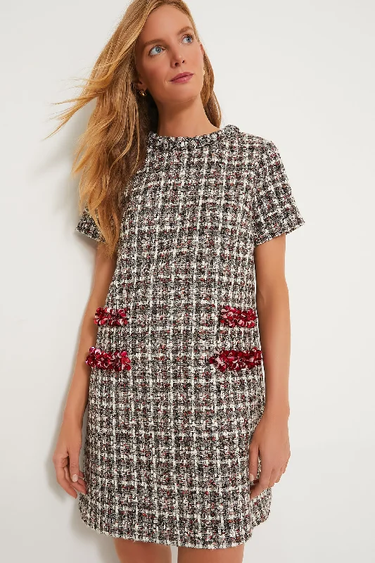Winterberry Sequin Tweed Jackie Dress Tunics Modern contemporary