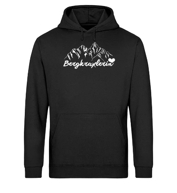 Bergkraxlerin - Unisex Organic Hoodie Hoodie with Hem Lace Feminine Delicate