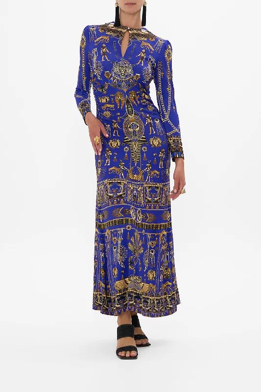 GATHERED JERSEY LONG DRESS MY FAIR PHARAOH Tunics Custom made