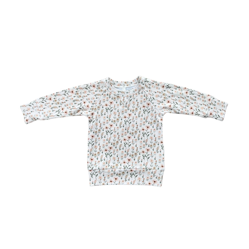 Raglan Sweatshirt in Daisy Field Hoodie with Mesh Breathable Sporty