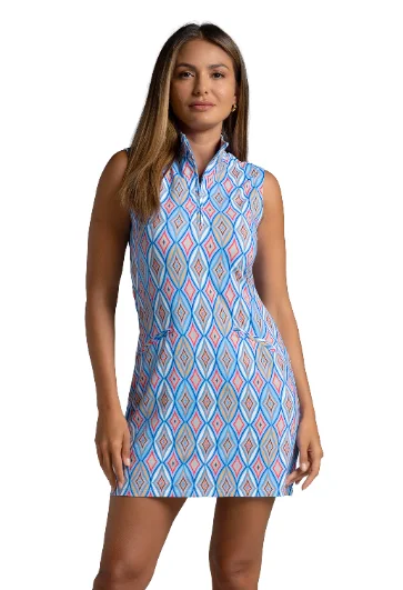 Romina Print Sleeveless Mock Dress – 58931 Tunics Denim casual