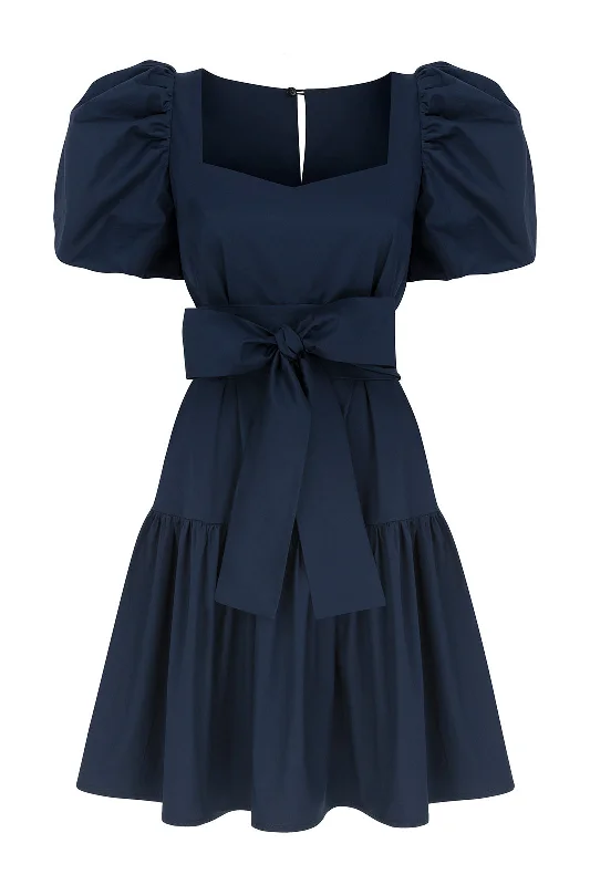 Monica Nera JASMIN MINI DRESS- Navy Classic Black Mini Dress