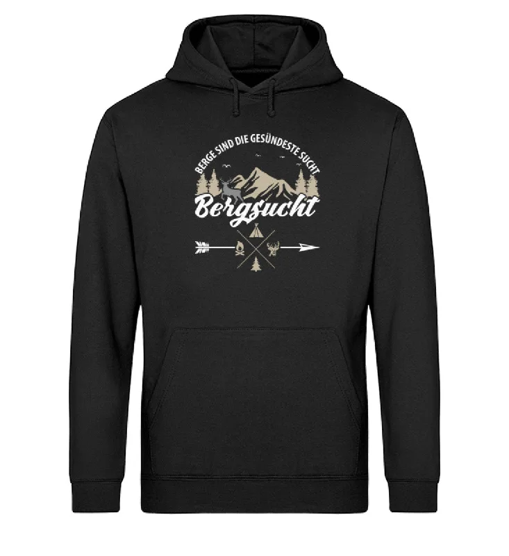 Bergsucht - Unisex Organic Hoodie Hoodie with Hem Ribbing Snug Secure