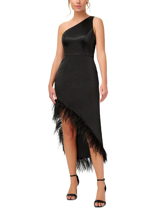 Womens Fringe Hem Asymmetrical Cocktail and Party Dress Tunics Chic fashionable