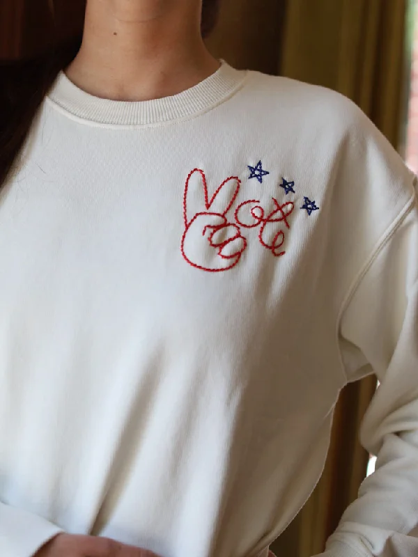 Peace + Vote Women's Sweatshirt Hoodie with High Neck Warm Protective