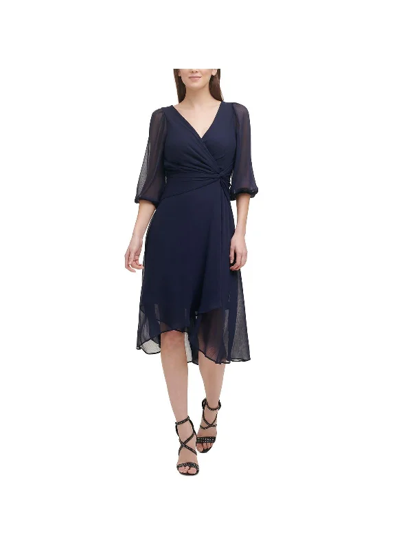 Womens Chiffon Hi-Low Cocktail and Party Dress Tunics Sophisticated sleek