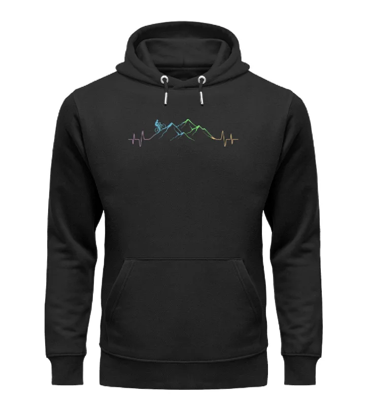 Mountainbiker auf Berg - Unisex Premium Organic Hoodie Hoodie with Lace Feminine Delicate Mountainbiker auf Berg - Unisex Premium Organic Hoodie Hoodie with Lace Feminine Delicate