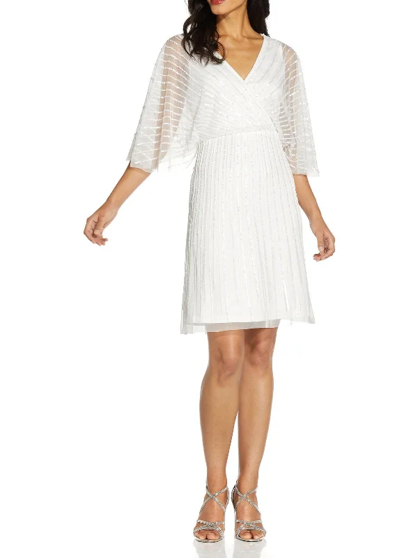 Plus Womens Beaded Midi Cocktail and Party Dress Tunics Essential wardrobe