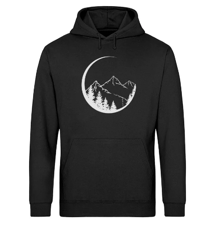 Berge und Mondsichel - Unisex Organic Hoodie' Hoodie with Hood Adjustable Protection Berge und Mondsichel - Unisex Organic Hoodie' Hoodie with Hood Adjustable Protection