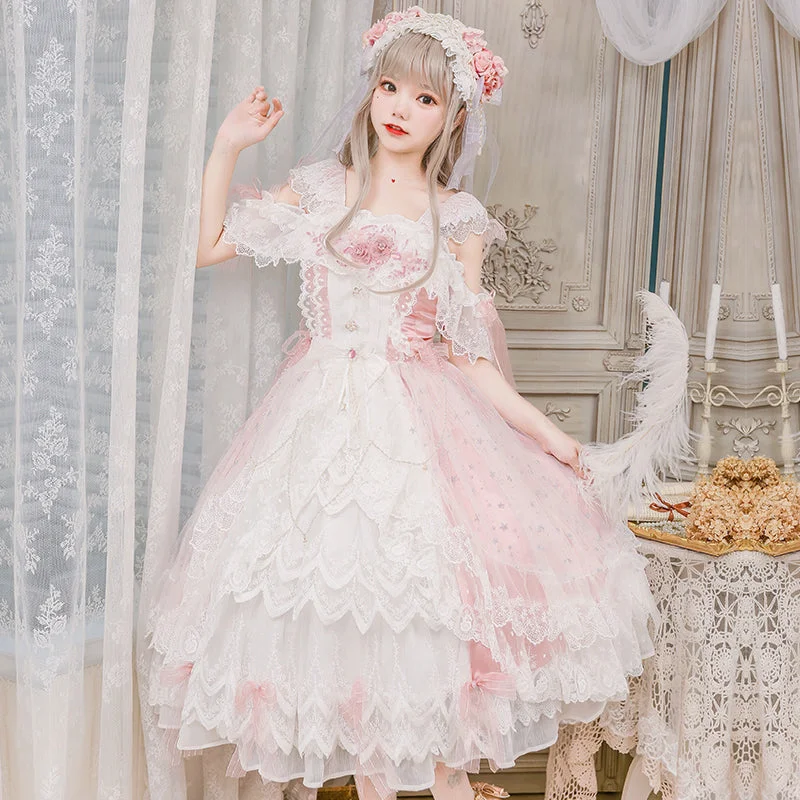 Cat Fairy~Glaze Illusion~Magnificent Wedding  Lolita Tea Party Dress Tunics Modern contemporary