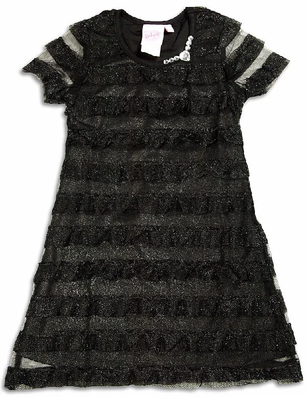 Black Short Sleeve Shimmer