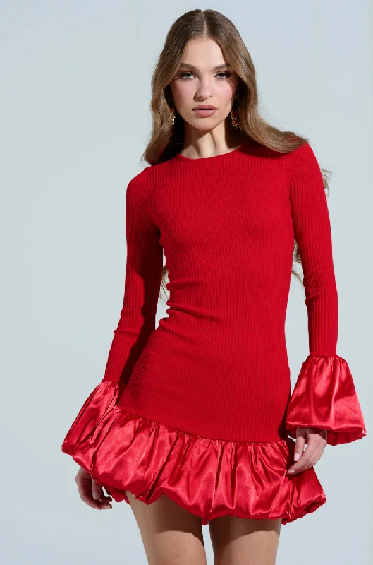 CAN'T MISS ME KNIT MINI DRESS Trendy Crossover Mini Dress