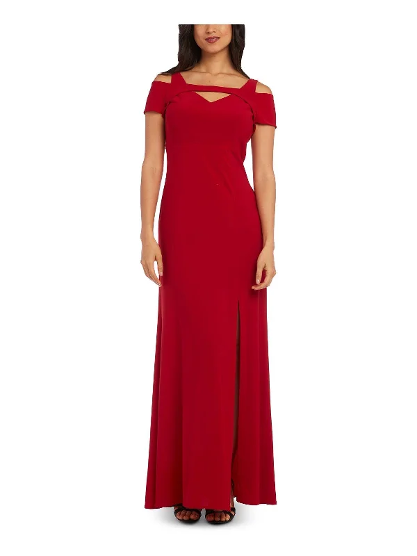 Petites Womens Cold Shoulder Jersey Evening Dress Tunics Practical durable