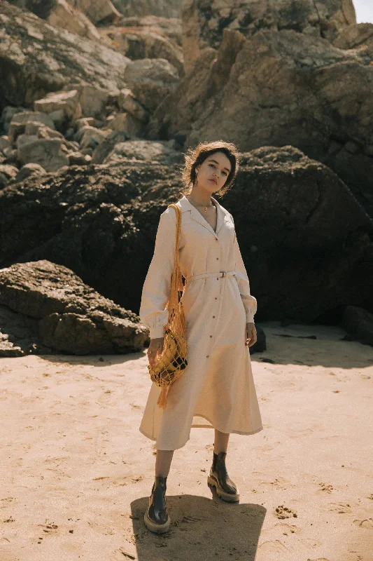 ANADYR DRESS - TEXTURED LINEN Tunics Solid Classic