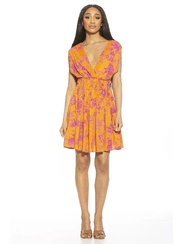 Tilly Mini Dress Comfortable Wrap Mini Dress
