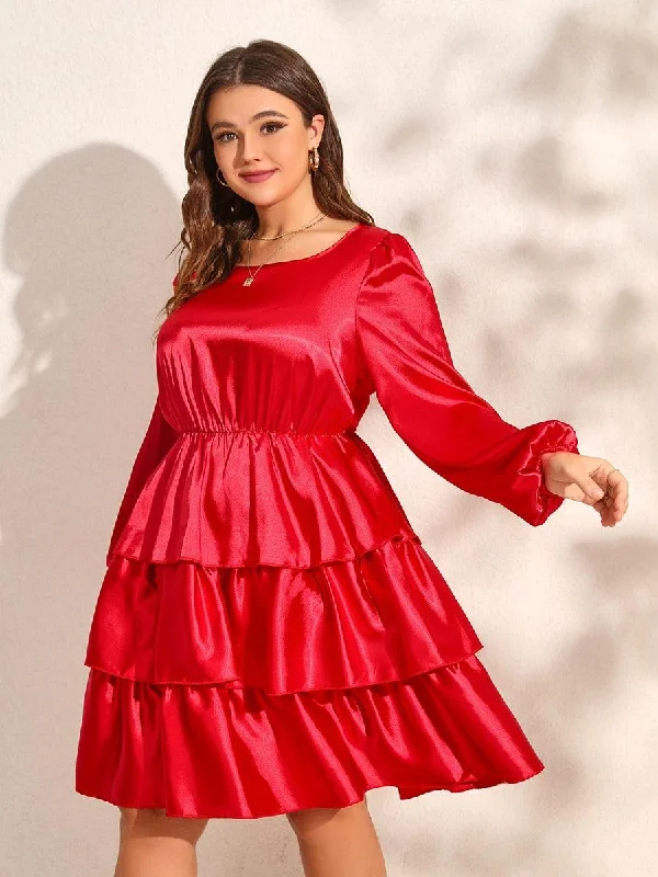 Multi-Layered Lantern Sleeves Party Dress Bodycon Fitted Nightout