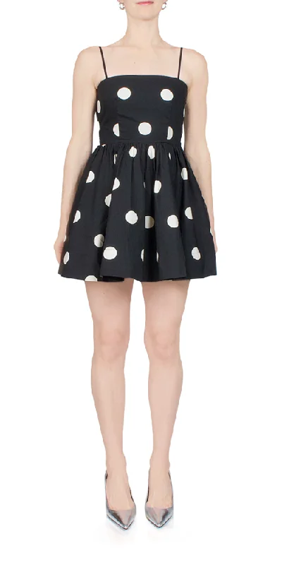 Nadine Polka Dot Mini Dress Elegant Vintage Mini Dress