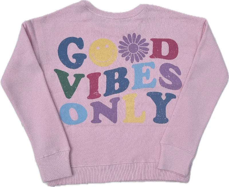 Girls Good Vibes Only Graphic Sweatshirt Hoodie with Toggle Buttons Decorative Unique Girls Good Vibes Only Graphic Sweatshirt Hoodie with Toggle Buttons Decorative Unique