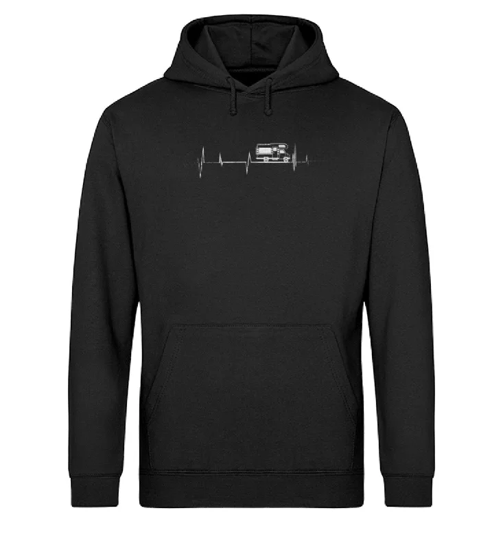Herzschlag Wohnmobil - Unisex Organic Hoodie Hoodie Sweatshirt Pullover