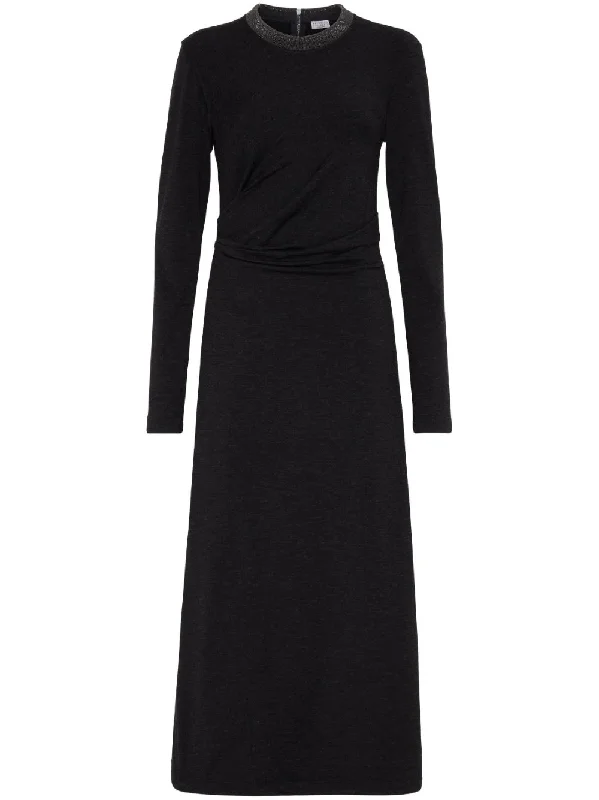 Brunello Cucinelli Women's Dresses Grey Tunics Chic fashionable