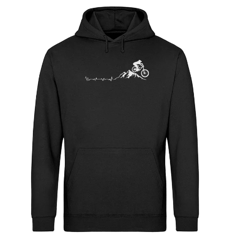 Herzschlag Mountainbiken - Unisex Organic Hoodie Hoodie with Raglan Sleeves Sporty Comfortable Herzschlag Mountainbiken - Unisex Organic Hoodie Hoodie with Raglan Sleeves Sporty Comfortable