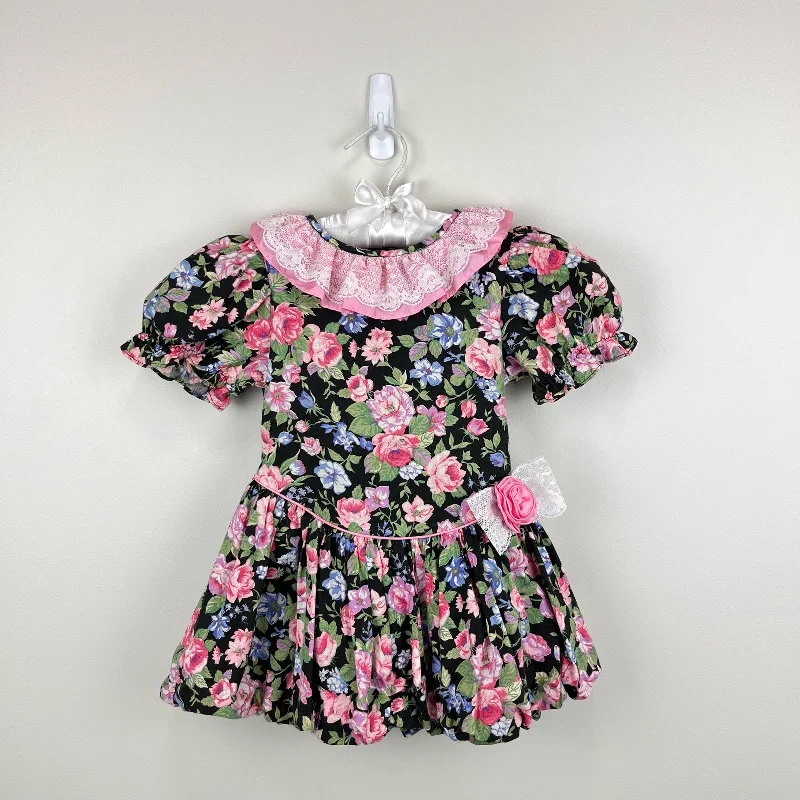 Vintage Mothercare Floral Party Dress 3T USA Tunics Bridal satin