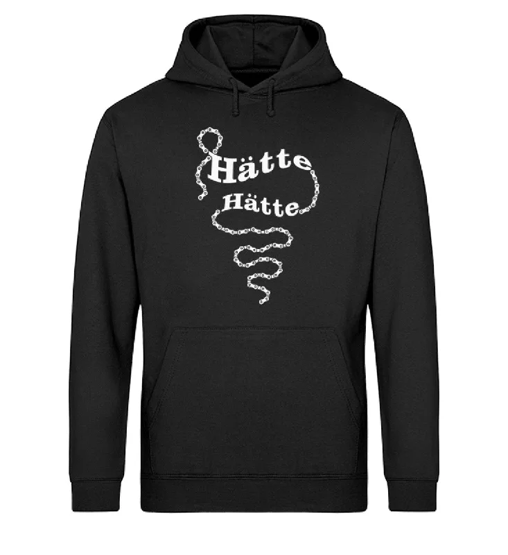 Hätte Hätte Fahrradkette - Unisex Organic Hoodie Hoodie with Hem Applique Textured Unique Hätte Hätte Fahrradkette - Unisex Organic Hoodie Hoodie with Hem Applique Textured Unique