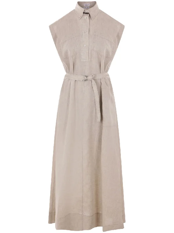 Brunello Cucinelli Women's Dresses Beige Tunics Luxurious premium