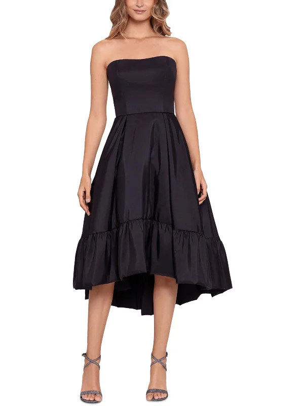 Womens Taffeta Bubble Hem Cocktail and Party Dress Tunics Versatile functional