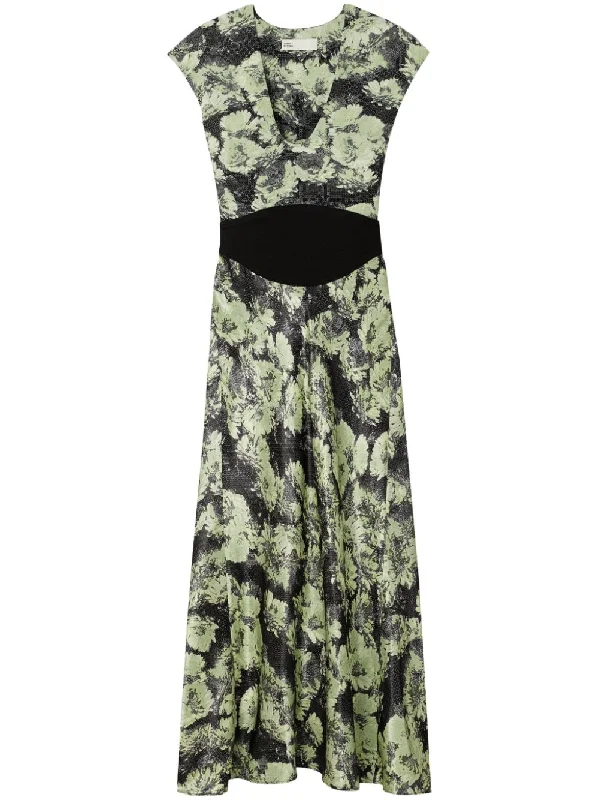 Tory Burch Women's Dresses Green empire Waist empire