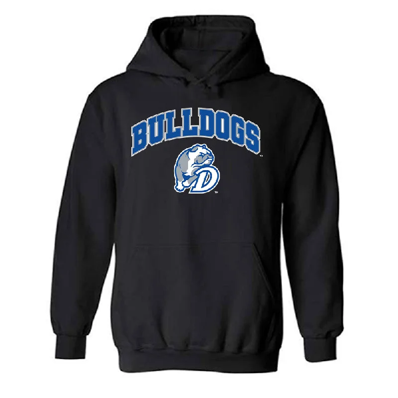 Drake - NCAA Women's Basketball : Maggie Taylor - Hooded Sweatshirt Hoodie with Mock Neck Collared Structured Drake - NCAA Women's Basketball : Maggie Taylor - Hooded Sweatshirt Hoodie with Mock Neck Collared Structured