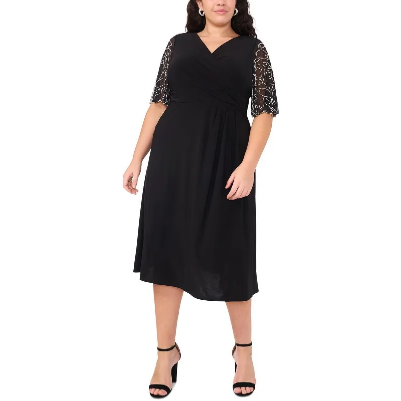 Womens Beaded Polyester Sheath Dress Tunics Silk luxurious