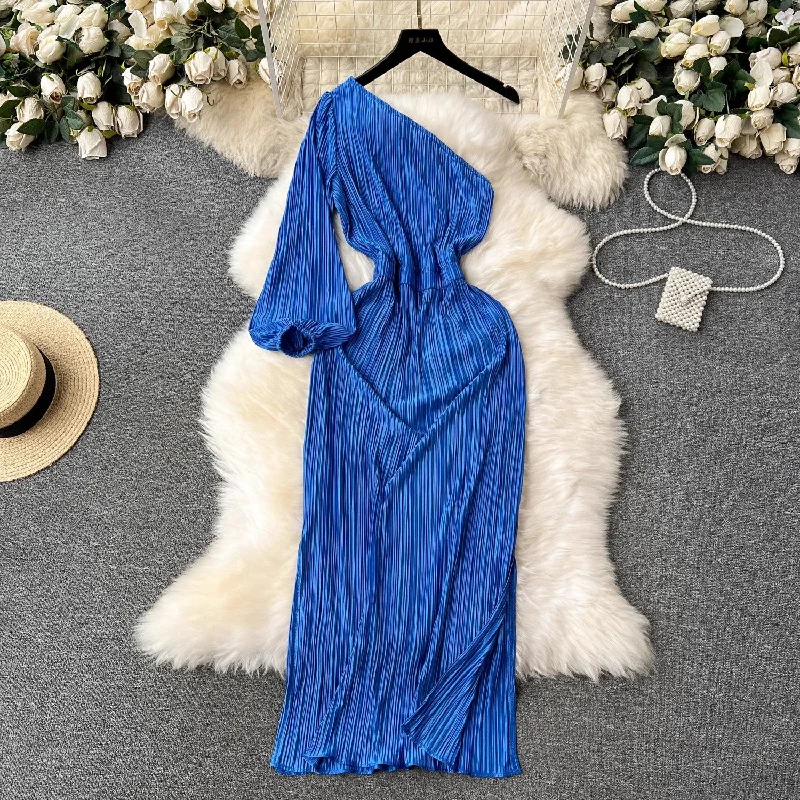 elegant party dress pleated drape dress trendy   S4573 Tunics Sale discount