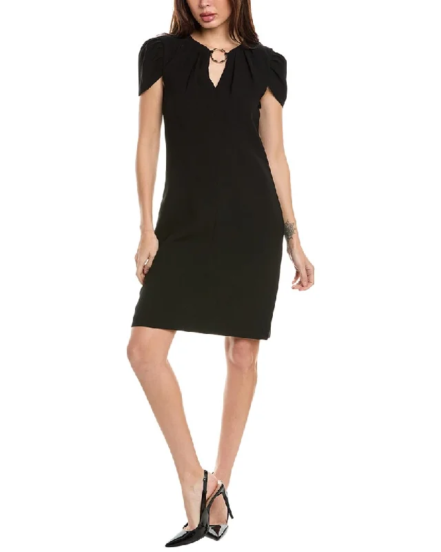 Elie Tahari Tulip Sleeve Shift Dress Tunics Fall fleece