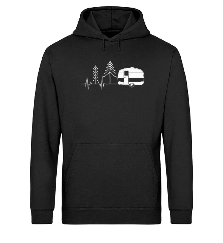 Herzschlag Wohnwagen - Unisex Organic Hoodie Hoodie with Earth Tones Natural Calm