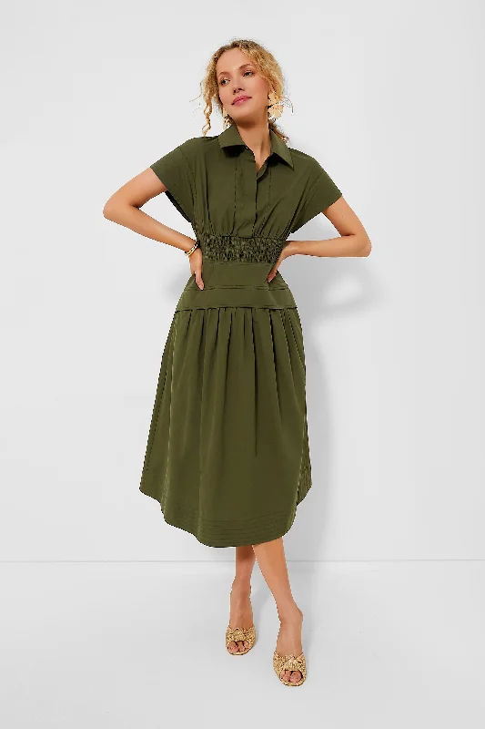 Army Green Cameran Dress Pencil Office Professional
