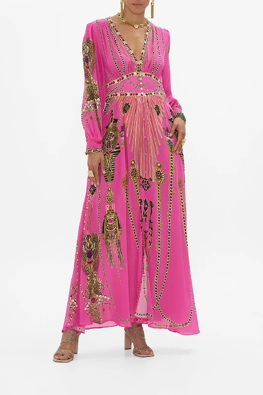 BUTTON DRESS WITH SHAPED WAISTBAND SONG OF THE SCARAB Tunics Stylish elegant