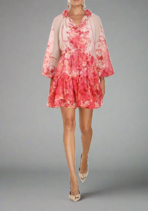 Zimmermann High Tide Lantern Mini Dress Cozy Cotton Mini Dress