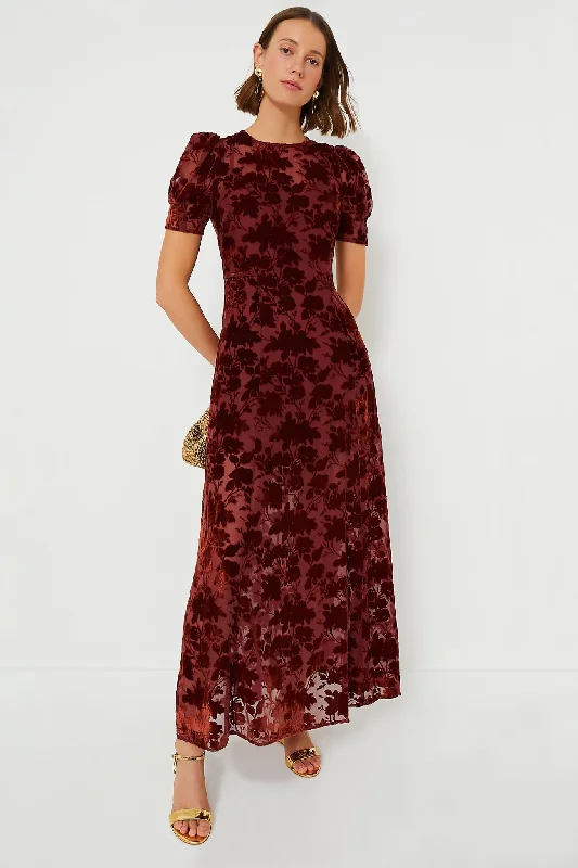 Copper Floral Ralph Velvet Dress Tunics Polka dots