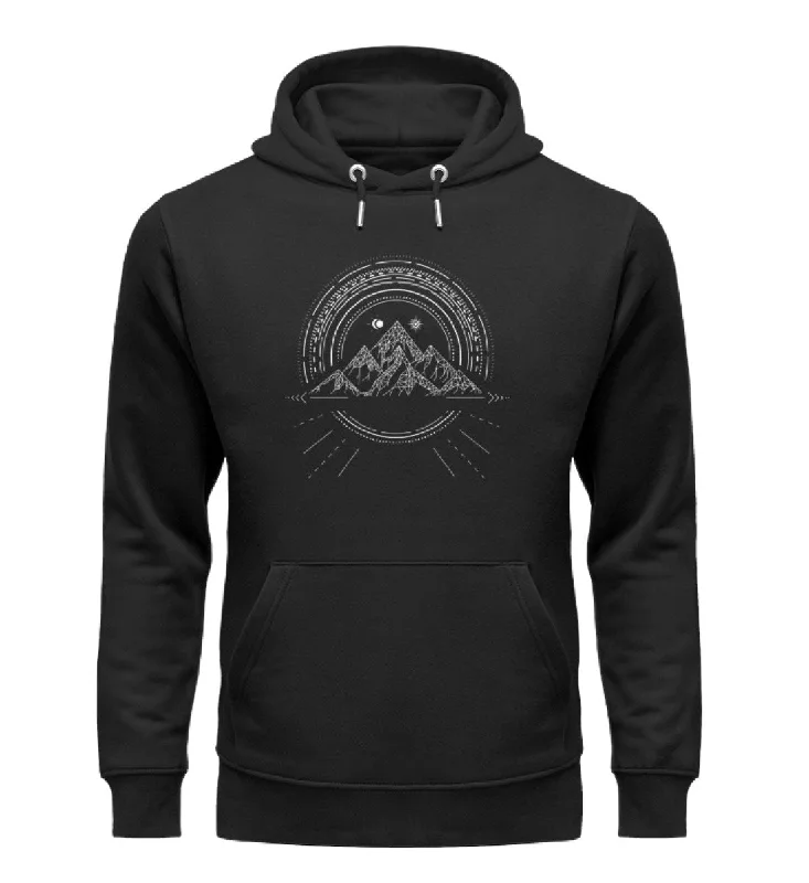 Bergreise Geometrisch - Unisex Premium Organic Hoodie Hoodie with High-Low Hem Asymmetrical Trendy Bergreise Geometrisch - Unisex Premium Organic Hoodie Hoodie with High-Low Hem Asymmetrical Trendy