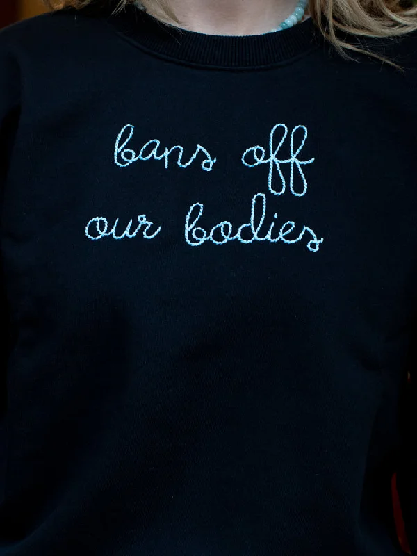 "bans off our bodies" Women's Sweatshirt Hoodie with Ribbed Neckline Snug Warm