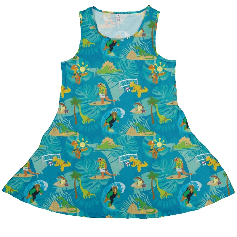 Dino Beach Party Dress Tunics Vintage classic