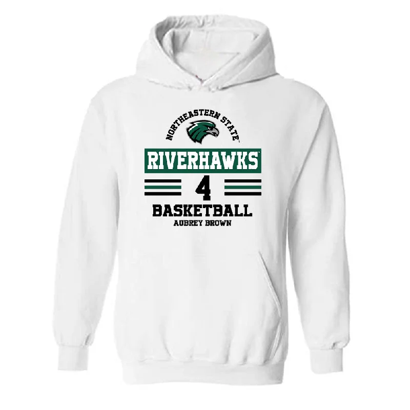 Northeastern State - NCAA Women's Basketball : Aubrey Brown - Classic Fashion Shersey Hooded Sweatshirt Hoodie with Magnetic Closure Innovative Modern Northeastern State - NCAA Women's Basketball : Aubrey Brown - Classic Fashion Shersey Hooded Sweatshirt Hoodie with Magnetic Closure Innovative Modern