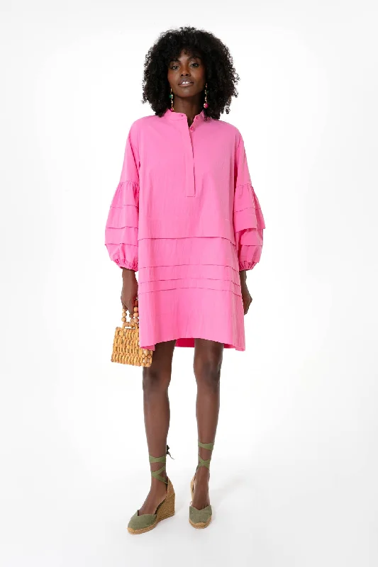 Hot Pink Chelsea Dress Cowl Neckline Elegant