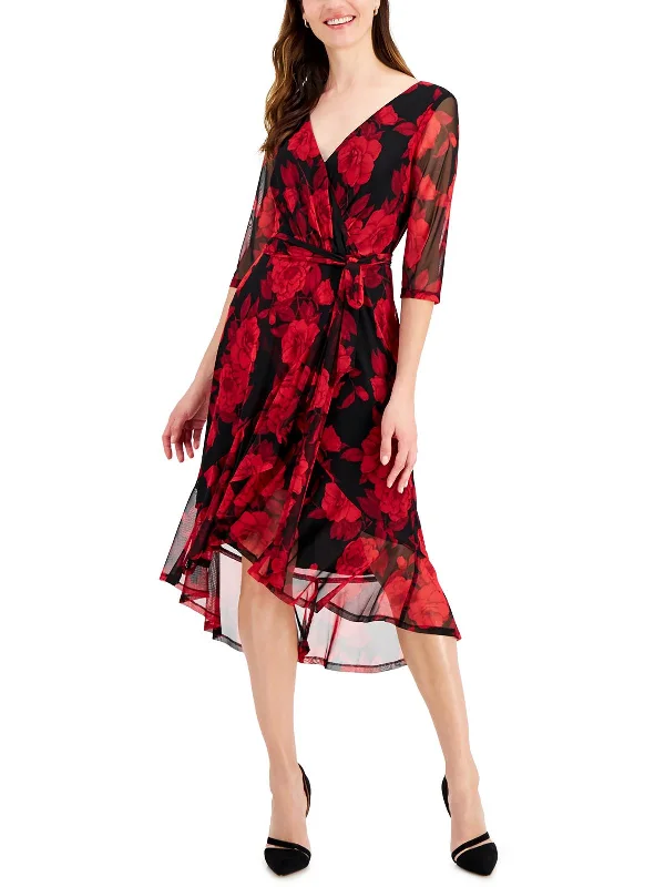Womens Faux Wrap Long Cocktail and Party Dress Tunics Top rated