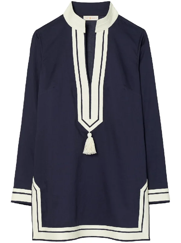 Tory Burch Women's Dresses Blue sweetheart Neckline Romantic