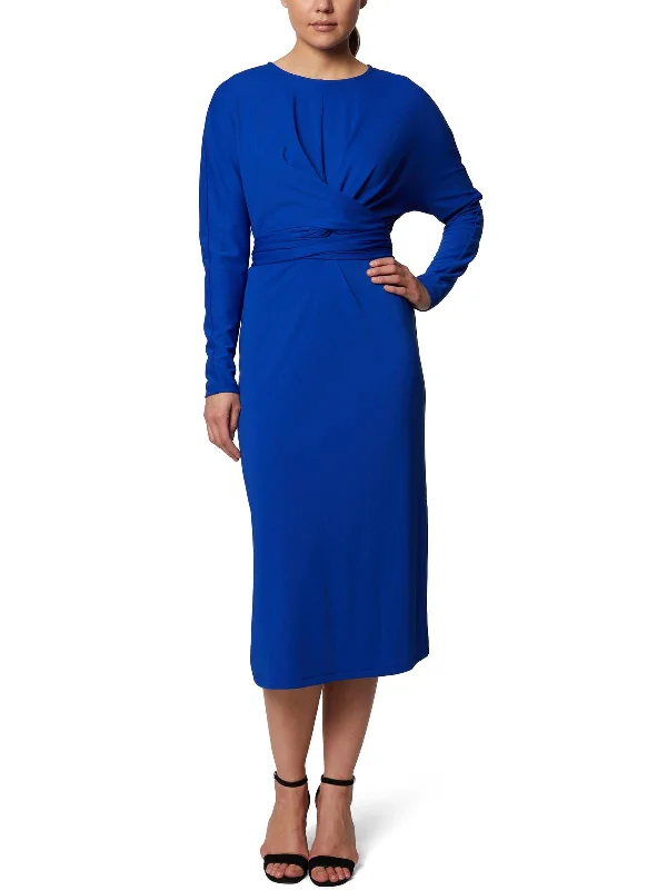 Womens Tie Waist Long Cocktail and Party Dress Tunics Chinos classic