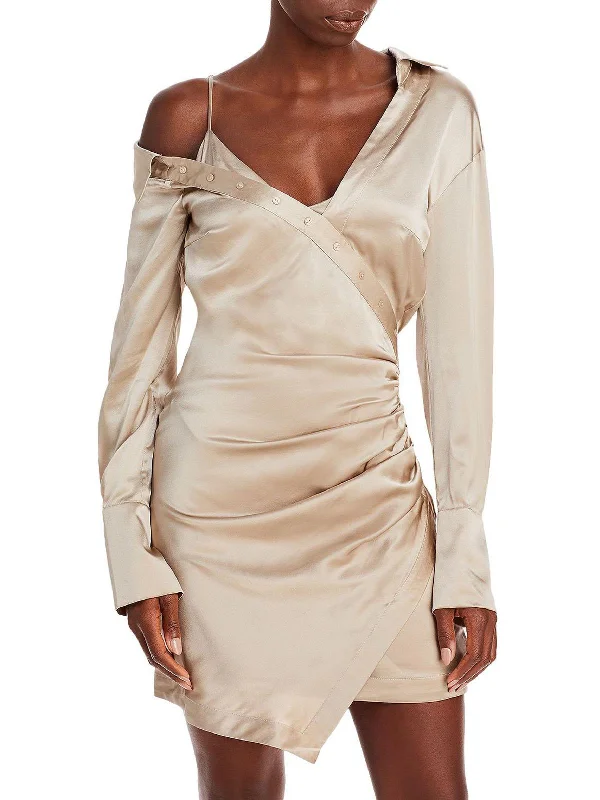 Womens Asymmetric Midi Cocktail and Party Dress Tunics Floral girly