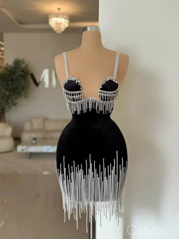 Beautiful Beaded Spaghetti Strap Mermaid Women Mini Dresses Homecoming Dresses, PDS0578 Chic Sleeveless Mini Dress Beautiful Beaded Spaghetti Strap Mermaid Women Mini Dresses Homecoming Dresses, PDS0578 Chic Sleeveless Mini Dress