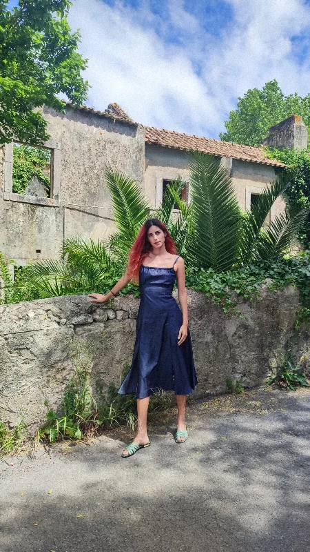 EUPHORBIA DRESS - DENIM empire Waist empire